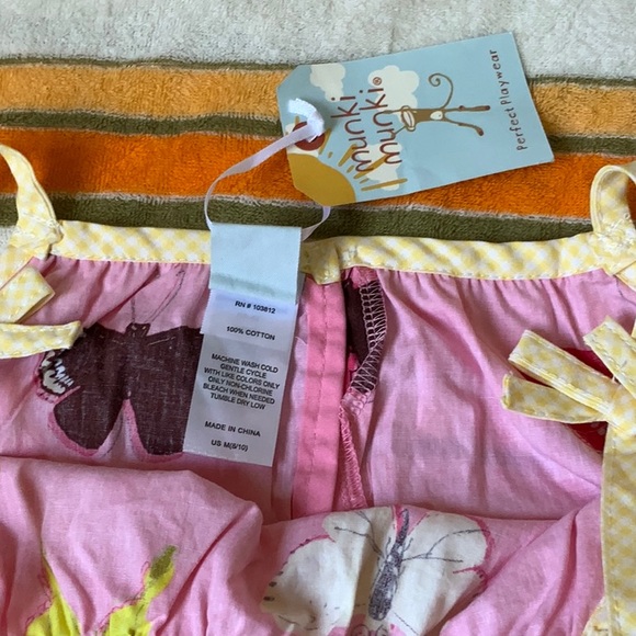 NWT munki munki Pink Butterfly Kids Dress in size 8 - Picture 3 of 4